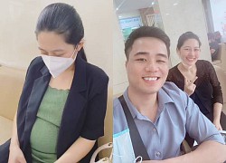 To Dinh Khanh took his wife to a prenatal check-up, eagerly waiting for the baby to be born, caring from meal to sleep