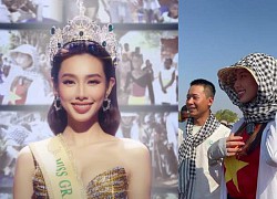 Quang Linh got involved when Thuy Tien recreated the meaningful scene with &quot;lover&quot; in Africa