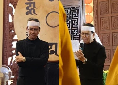 Nghệ sĩ Thanh Điền bật trong khóc lễ cúng 49 ngày cho vợ: "Tôi không sao đành lòng"