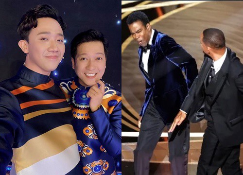 Trấn Thành và Trường Giang bị cư dân mạng réo tên 'rút kinh nghiệm' khi Will Smith tát đồng nghiệp trên sân khấu Oscar