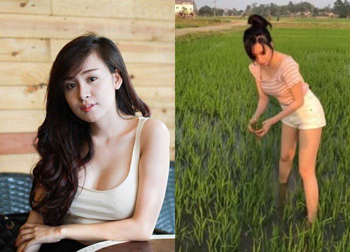 Bà Tưng lại gây tranh cãi vì mặc hớ hênh khi làm ruộng