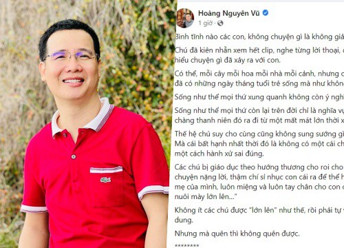 Nhà báo Hoàng Nguyên Vũ nhắn gửi 'bình tĩnh các con' trước sự việc đau lòng của nam sinh nhảy lầu