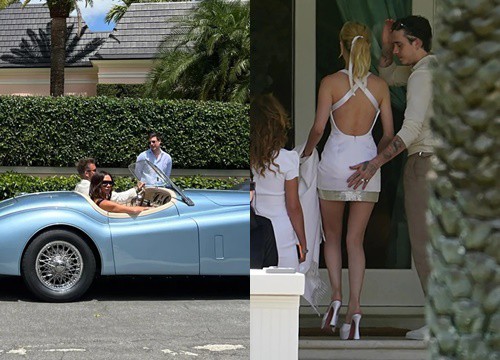 Tiệc sáng khép lại siêu đám cưới: Brooklyn Beckham âu yếm vợ tài phiệt sexy với "bàn tay hư", David tặng quý tử xe Jaguar 11,4 tỷ