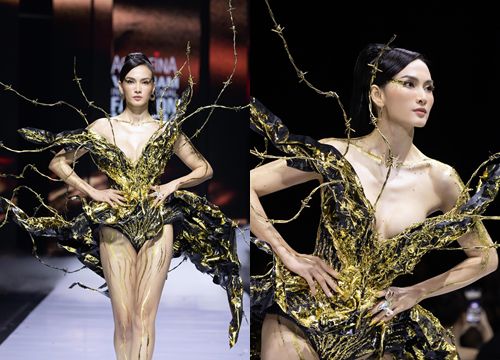 Siêu mẫu Anh Thư khoe body nóng bỏng tuổi 40, thần thái "chị đại" quét sạch sàn diễn