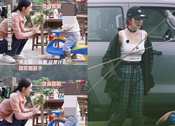 Trieu Le Dinh plays with the baby because she misses her son, Duong Mich shows off her thin white waist on the set