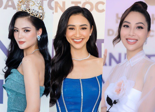 Hà Thu, Diệu Ngọc, Vân Anh "đốn tim" sinh viên trong ngày tuyển sinh Hoa hậu các Dân tộc Việt Nam