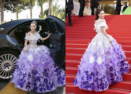 HOT: Ly Nha Ky wears a dress with thousands of crystals, gorgeous on the Cannes red carpet