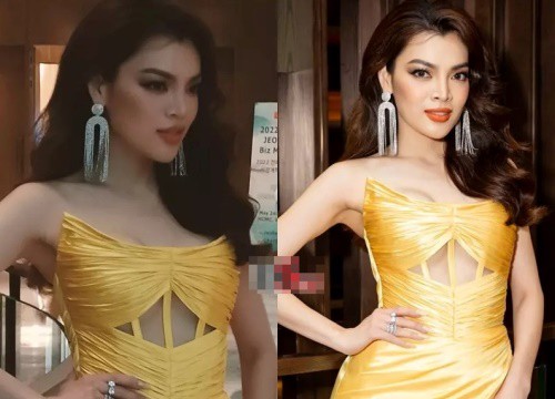 Hoa hậu Trân Đài lộ nhan sắc thật khi dự event Võ Việt Chung