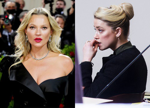 Kate Moss vạch mặt Amber Heard nói dối, khẳng định không bị Johnny Depp đẩy xuống cầu thang