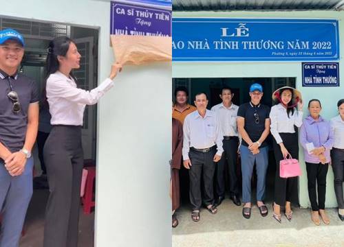 Thuy Tien and her husband Cong Vinh continue to build a house of gratitude after the central charity scandal