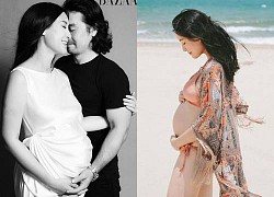 Kathy Uyen released a happy photo with her businessman husband, her pregnant belly &quot;surpassed&quot; attention