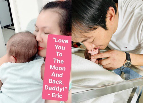 Vợ Quý Bình lần đầu khoe ảnh con đầu lòng vừa chào đời