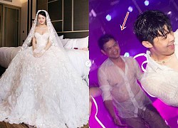 Minh Hang&#39;s husband &quot;messed up the water&quot; at the wedding, revealing his U50 body, the bride sent an emotional message after the wedding