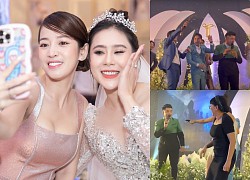 Hồ Quang Hiếu và Quách Ngọc Tuyên "lầy lội" giành dây nịt của chồng Hồ Bích Trâm trong lễ cưới