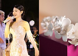 Minh Hang and a full diamond jewelry set at the luxury wedding ceremony, hearing the price must be heartbreaking