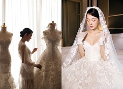 Minh Hang&#39;s quiet moment at the unpublished wedding ceremony, the top beauty of the top