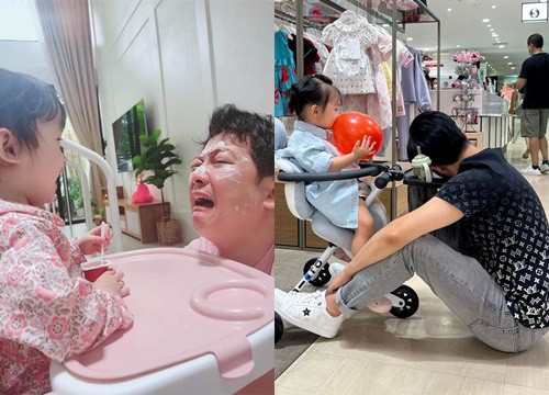 Khoảnh khắc "bất lực" của các sao nam khi chăm nhóc tỳ Vbiz