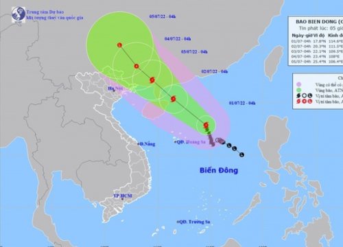 Tin khẩn cấp về cơn bão số 1