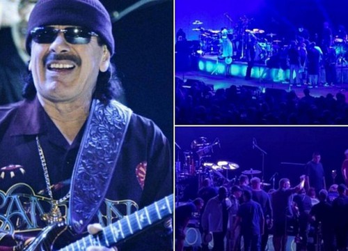 Carlos Santana ngất xỉu trên sân khấu ở Michigan vì nóng và mất nước