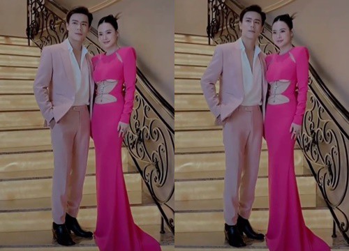 Midu và Trần Anh Huy lên đồ đồng điệu, tình tứ tại sự kiện