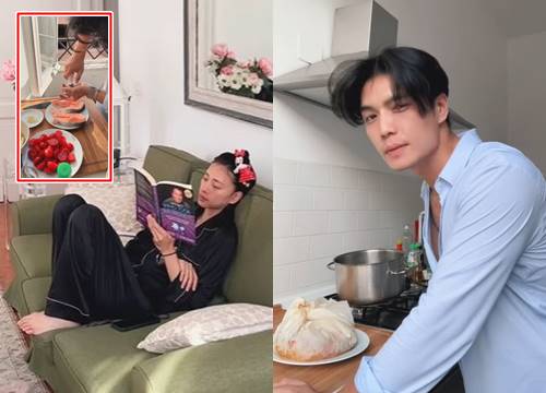 Ngô Thanh Vân - Huy Trần tiếp tục "phát cẩu lương", nam CEO vào bếp nấu ăn phục vụ bà xã