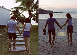 Chi Dan officially publicly dated Lan Ngoc, still holding hands to go to the beach like this!