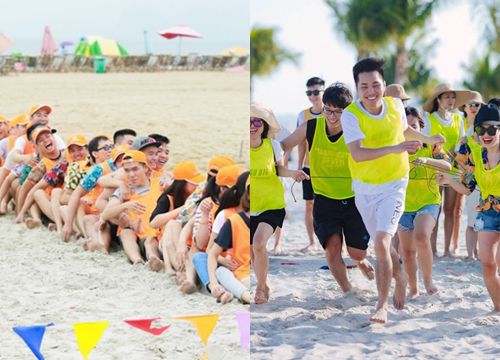 Phản cảm clip team building đôi nam nữ "bơm bóng bay" với tư thế gây hiểu nhầm