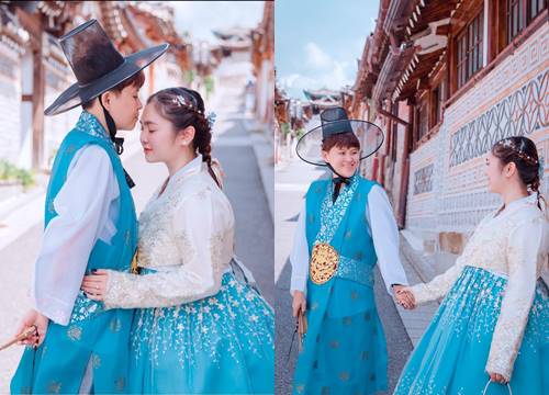 Thien Nhan and his transgender lover took wedding photos in Korea, people suspected of getting married