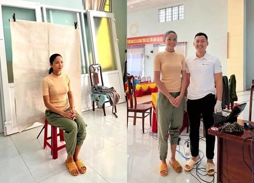 H'Hen Niê tự tin để mặt mộc, đi dép tổ ong đi chụp ảnh căn cước