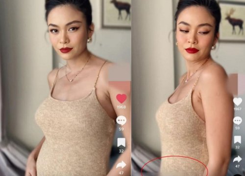 Dân mạng lan truyền clip Á hậu Mâu Thủy xuất hiện với vòng 2 to bất thường, nghi vấn mang bầu