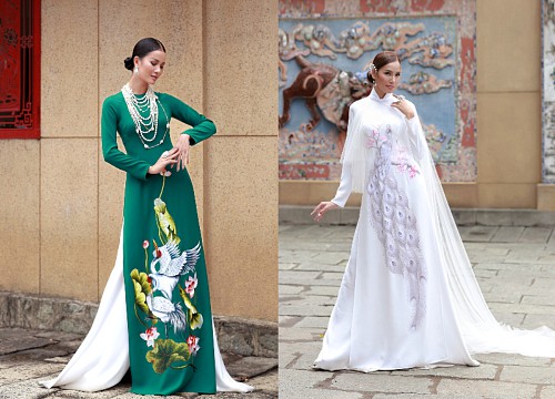 Hương Ly, Hoàng Phương Hóa Nàng Thơ Yêu Kiều Trong Các Thiết Kế Áo Dài Thêu Tay Kỳ Công Của Võ Việt Chung