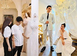 Khanh Thi wore a 20kg wedding dress at her wedding with Phan Hien, revealing a special guest