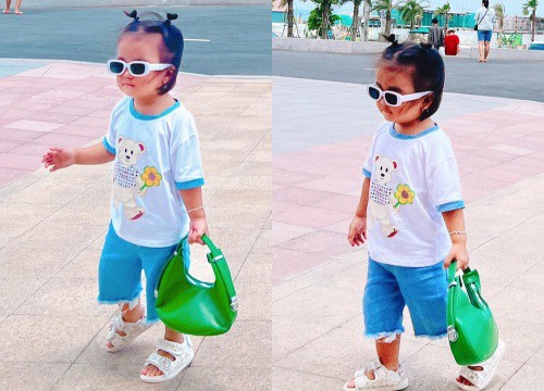 Con sao Việt tập làm fashionista, xách túi hiệu xuống phố