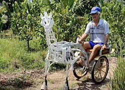 Long An farmer builds iron horses that run on electricity and sells them abroad