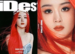 Trieu Le Dinh &quot;makeovers&quot; with fiery red hair, beautiful &quot;eats off&quot; a series of female idols