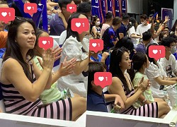 Shark Binh&#39;s wife was seen watching basketball, her beauty and charisma made &quot;dolls&quot; hide