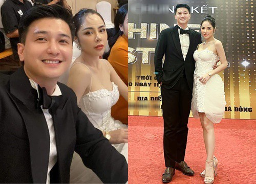 Huỳnh Anh và bạn gái hơn 6 tuổi diện đồ cưới, xuất hiện tình tứ