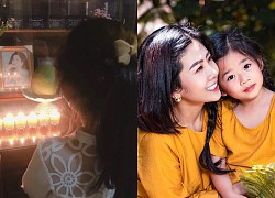 Con gái Mai Phương nhớ mẹ da diết, đứng lặng trước di ảnh cùng một câu nói khiến ai cũng xót xa