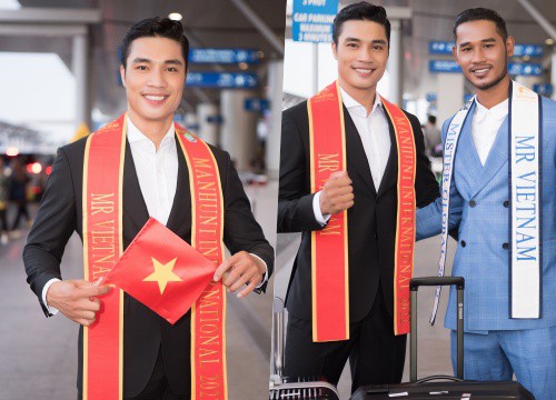 Trần Mạnh Kiên đẹp trai ngời ngời, rạng rỡ lên đường thi 'Manhunt International 2022'