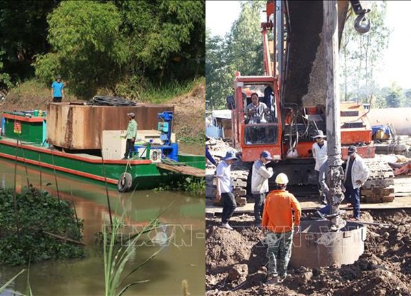 Điều động thêm trang thiết bị để giải cứu bé trai rơi xuống trụ bê tông
