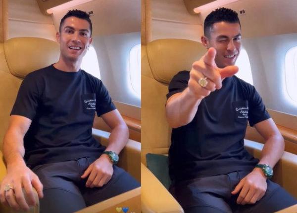 Ronaldo và bạn gái 'khoe' nhẫn kim cương 20 carat khi đến Saudi Arabia