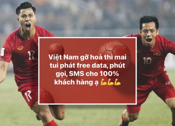 Ăn mừng tuyển Việt Nam hòa Thái Lan, Viettel có miễn phí cuộc gọi, tin nhắn...như đã hứa?