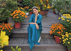 Đến hẹn lại lên, Tăng Thanh Hà gây sốt với loạt ảnh áo dài du xuân