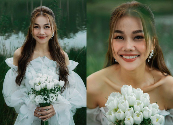 Thanh Hằng khoe ảnh cưới Đà Lạt đẹp như mơ, visual cô dâu lộng lẫy, hạnh phúc bên chồng nhạc trưởng