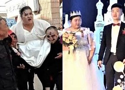 The 200kg bride was severely criticized by the guests. Looking at the groom's reaction, she was shocked