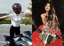 Rumor has it that Ngoc Trinh advertises for a motorbike company and accepts being fined for filming a "circus performance" clip for PR to make money?