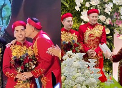 Thanh Doan burst into tears during the wedding ceremony, Ha Tri Quang gave him a huge bride price: Red book, money, and diamonds full of trays