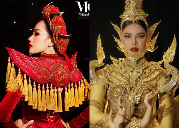 Lê Hoàng Phương "dập" tan nát "gà cưng" Mr. Nawat, dẫn đầu Top 10 bình chọn National Custume