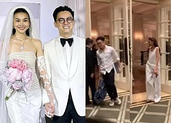 Thanh Hang and his wife were revealed after the wedding: The groom was carrying a bag under his armpit, the bride "relaxed" and acted strangely