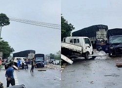 The truck traveling on the highway had a problem falling 2 rear wheels, causing a terrifying scene